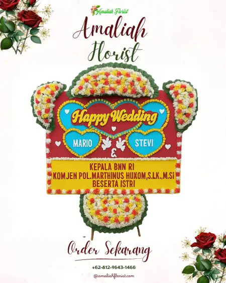 Papan Bunga Pernikahan Badal